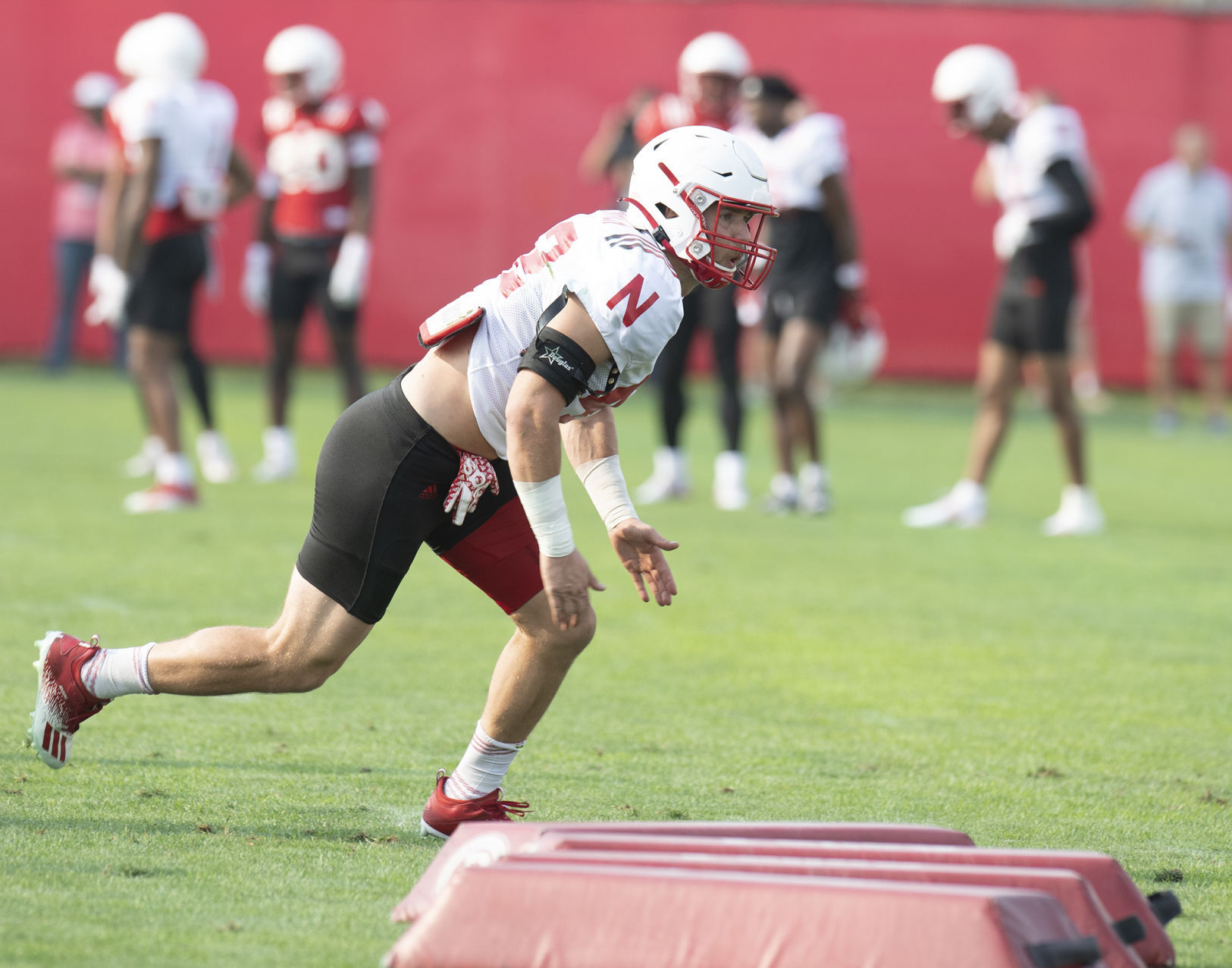 NU football practice, 8.4